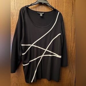 Cable & Gauge Top Black & White 2X